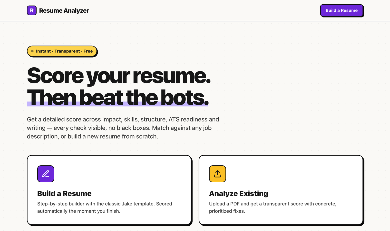 AI-Powered Resume Analyzer screenshot