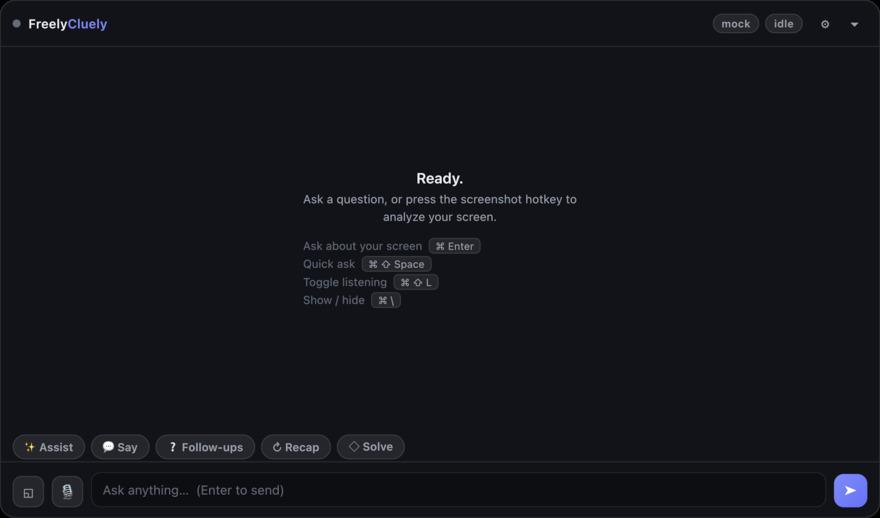 FreelyCluely screenshot
